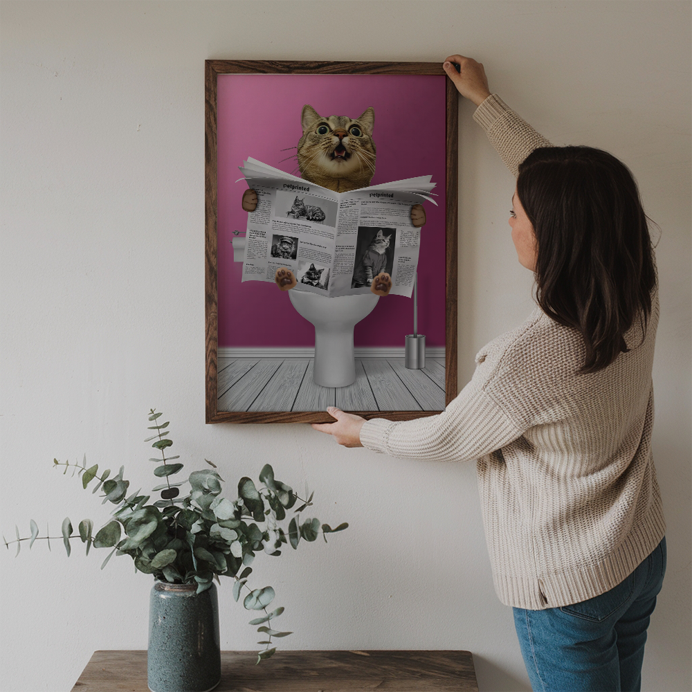 Custom Photo Important meeting Cat Lovers - Personalized Canvas Prints - Gift for Dog Lovers, Cat Lovers, Pet Lovers