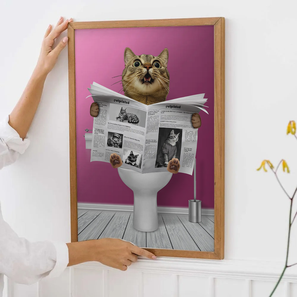 Custom Photo Important meeting Cat Lovers - Personalized Canvas Prints - Gift for Dog Lovers, Cat Lovers, Pet Lovers