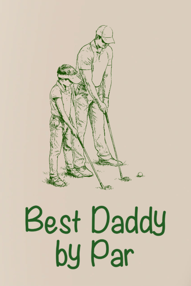 Custom Photo Ink Drawing Best Dad Papa By Par - Personalized Canvas Prints - Father's Day Gift For Golfers, Golf Lovers