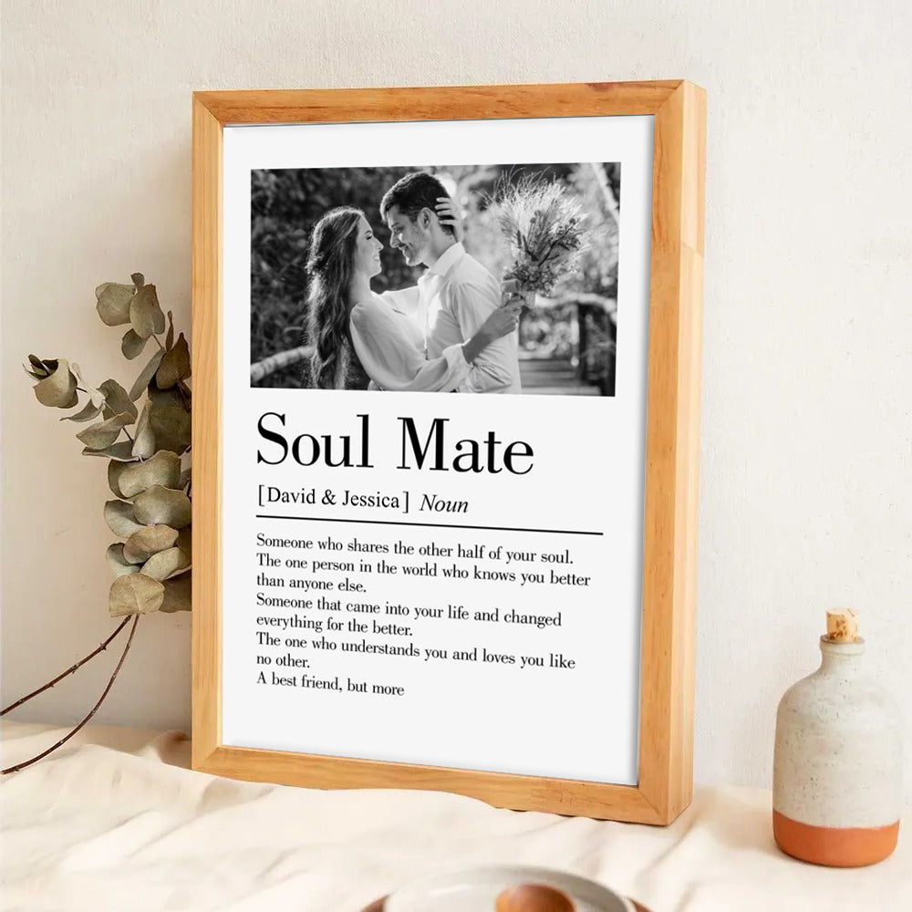 Custom Photo Soul Mate Came Into Your Life Couple - Personalized Canvas Print - Gift For Her/Him, Wife/Husband, Girlfriend/Boyfriend on Anniversary, Valentine's Day