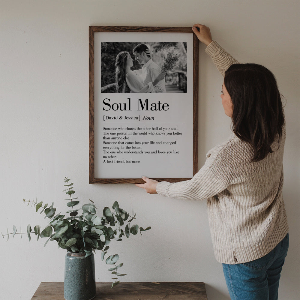 Custom Photo Soul Mate Came Into Your Life Couple - Personalized Canvas Print - Gift For Her/Him, Wife/Husband, Girlfriend/Boyfriend on Anniversary, Valentine's Day