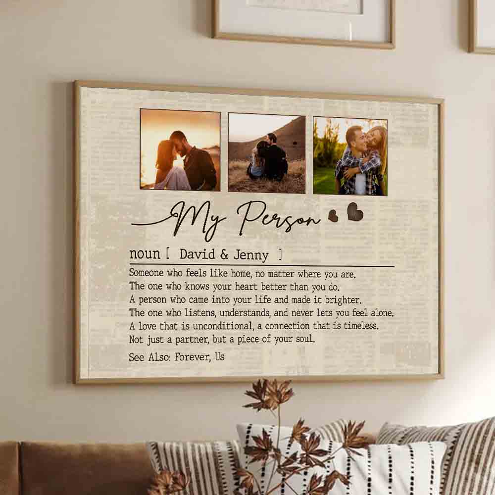 Custom Photo Couple My Person - Personalized Canvas Prints - Gift For Her/Him, Husband/Wife, Couples on Anniversary, Valentine's Day