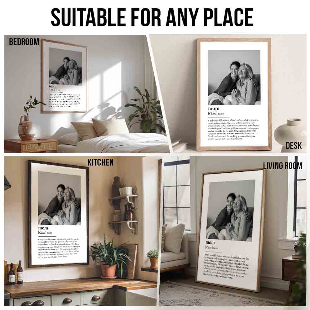 Custom Photo Mom Definition - Personalized Canvas Prints - Mother's Day Gift For Mom, Mum, Mommy