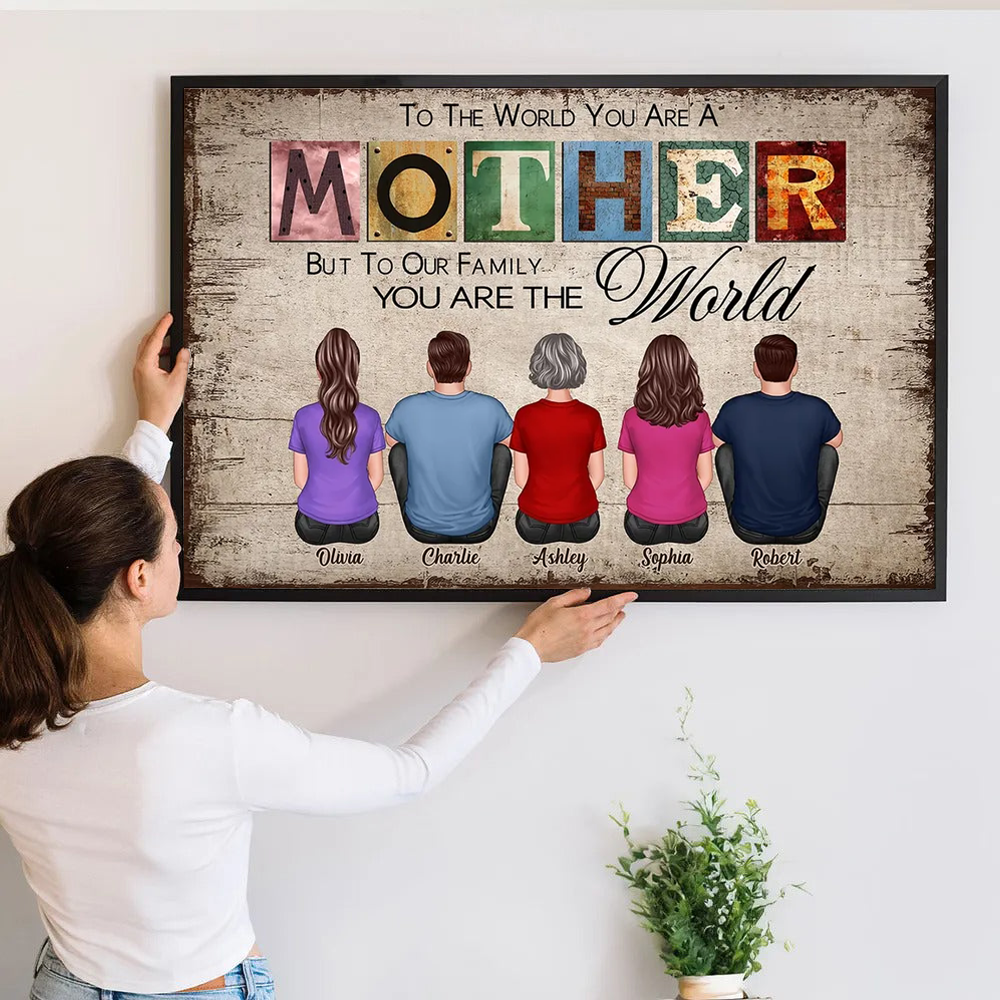 To The World You Are A Mother - Personalized Canvas - Gift For Mom, Mother's Day