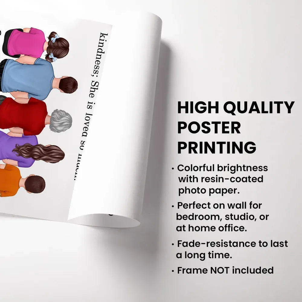 A Person Who Has A Kind Heart - Personalized Vertical Canvas - Gift For Grandma/Nana/Mimi, Mom, Wife, Grandparent