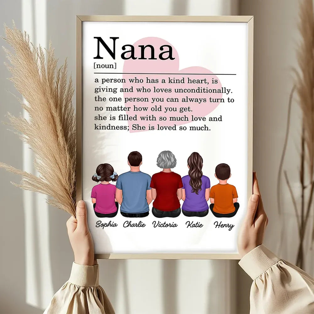 A Person Who Has A Kind Heart - Personalized Vertical Canvas - Gift For Grandma/Nana/Mimi, Mom, Wife, Grandparent