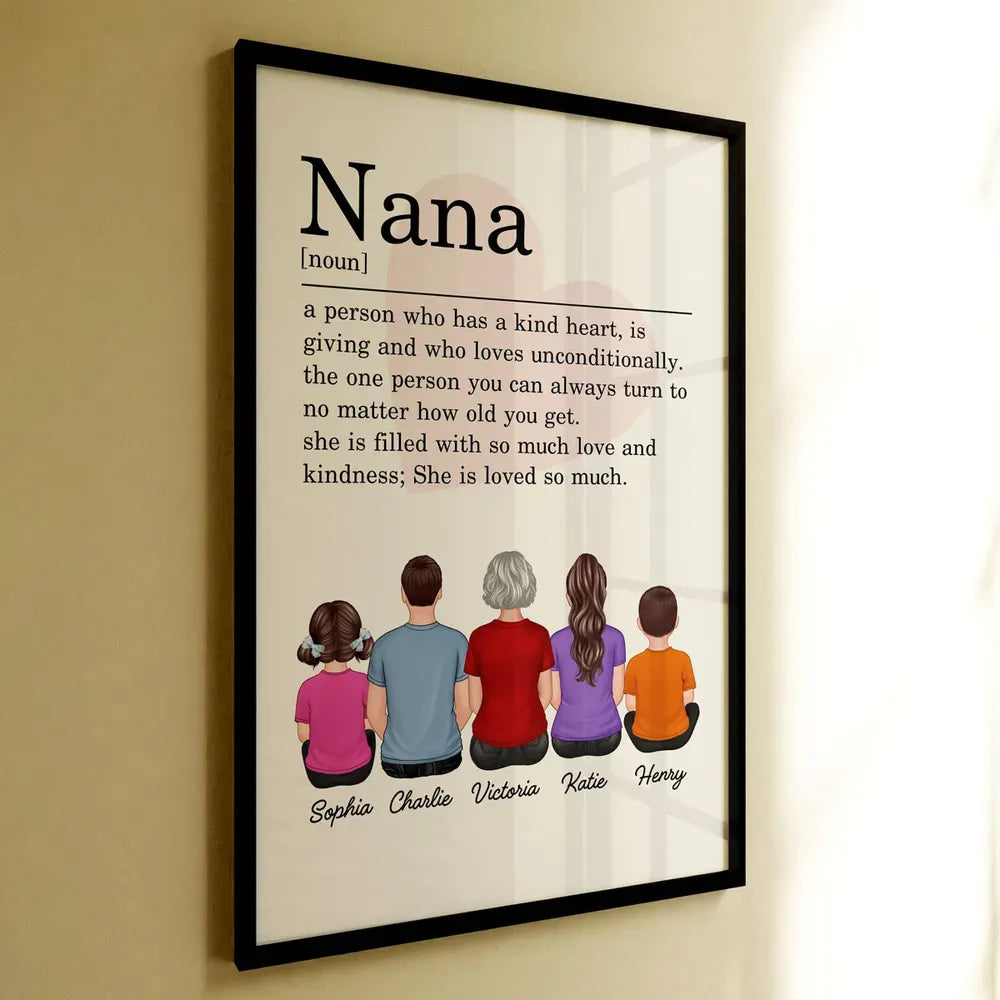 A Person Who Has A Kind Heart - Personalized Vertical Canvas - Gift For Grandma/Nana/Mimi, Mom, Wife, Grandparent