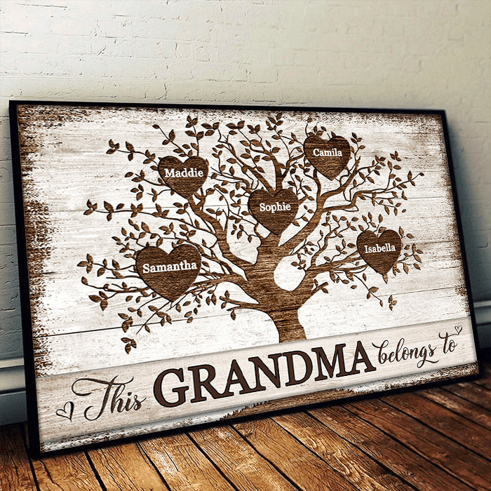 This Grammy Belongs To - Personalized Family Gift For Grandma, Grandpa, Grandparent | Canvas