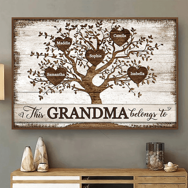 This Grammy Belongs To - Personalized Family Gift For Grandma, Grandpa, Grandparent | Canvas