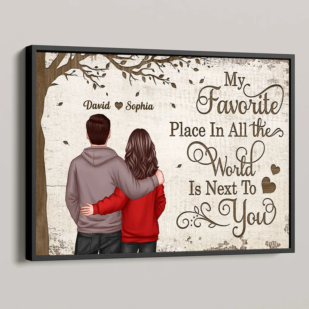Favorite Place In The World Couple - Personalized Canvas - Gift For Her/Him, Husband/Wife, Couples on Anniversary, Valentine's Day