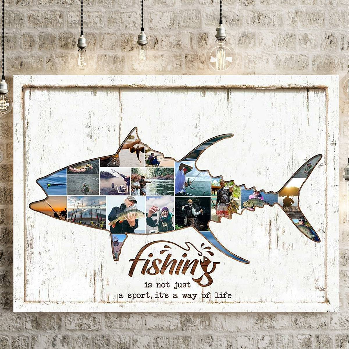 Custom Photo Fishing - Personalized Canvas - Gift For Fisher, Fisherman, Fishing Lovers