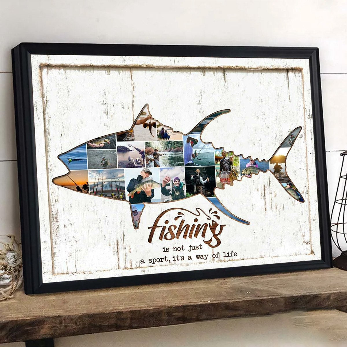 Custom Photo Fishing - Personalized Canvas - Gift For Fisher, Fisherman, Fishing Lovers