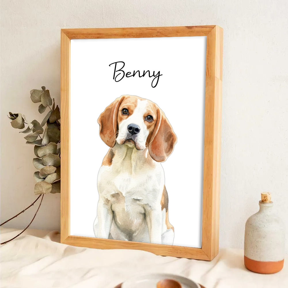 Custom Photo Realistic Watercolor Art Dog Cat Pet - Personalized Canvas Prints - Gifts for Dog Lovers, Cat Lovers, Pet Lovers