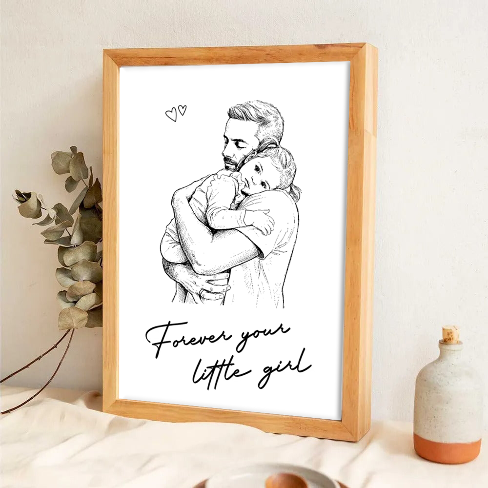 Custom Photo Daddy I Love You - Personalized Canvas Prints - Father's Day Gift For Dad, Daddy, Husband