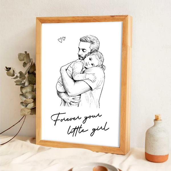 Custom Photo Daddy I Love You - Personalized Canvas Prints - Father's Day Gift For Dad, Daddy, Husband