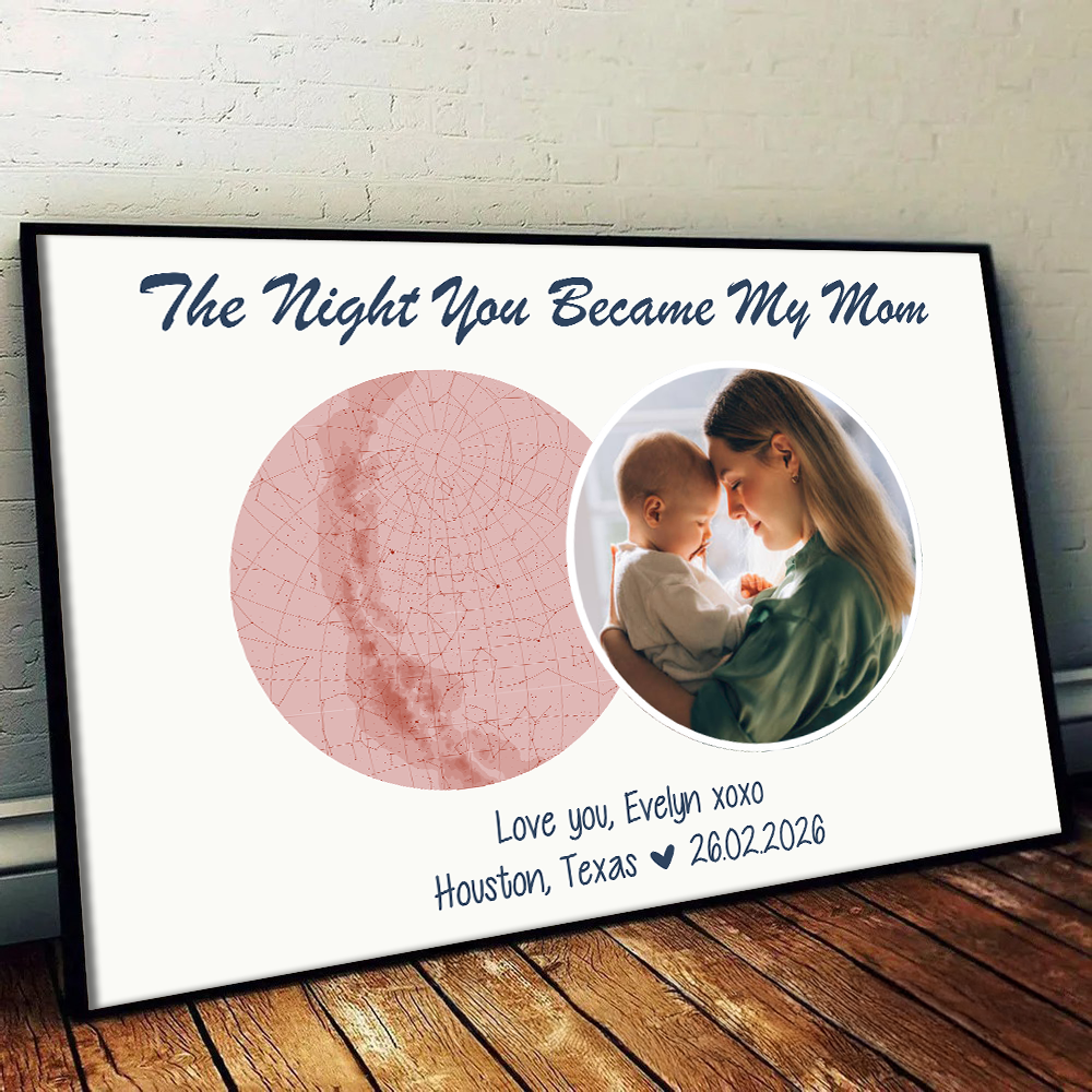 Custom Photo The Night You Became My Mom - Personalized Canvas Prints - New Mom Gift From Husband, First Mother's Day