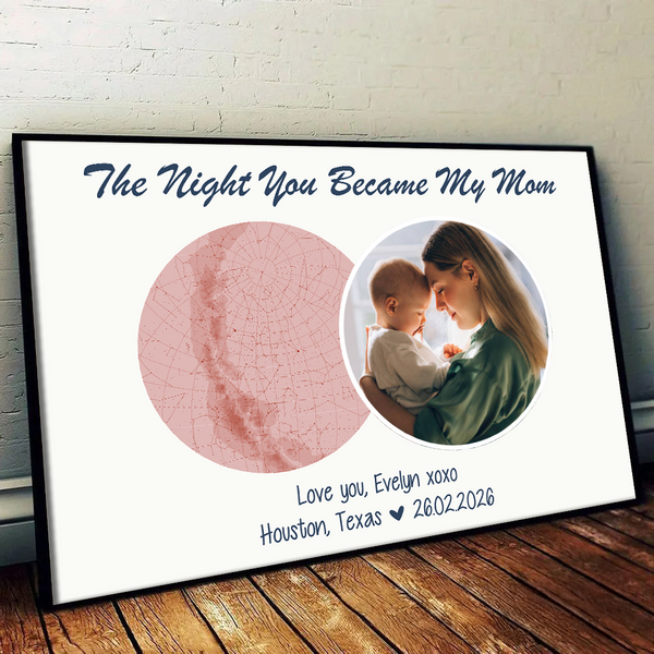 Custom Photo The Night You Became My Mom - Personalized Canvas Prints - New Mom Gift From Husband, First Mother's Day