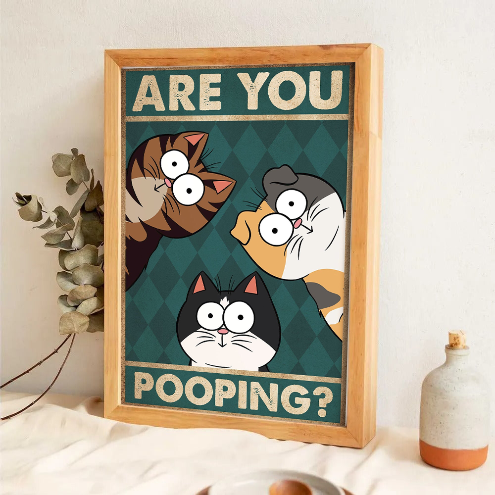 Are You Pooping? - Personalized Canvas Print - Gift for Dog Lovers, Cat Lovers, Pet Lovers