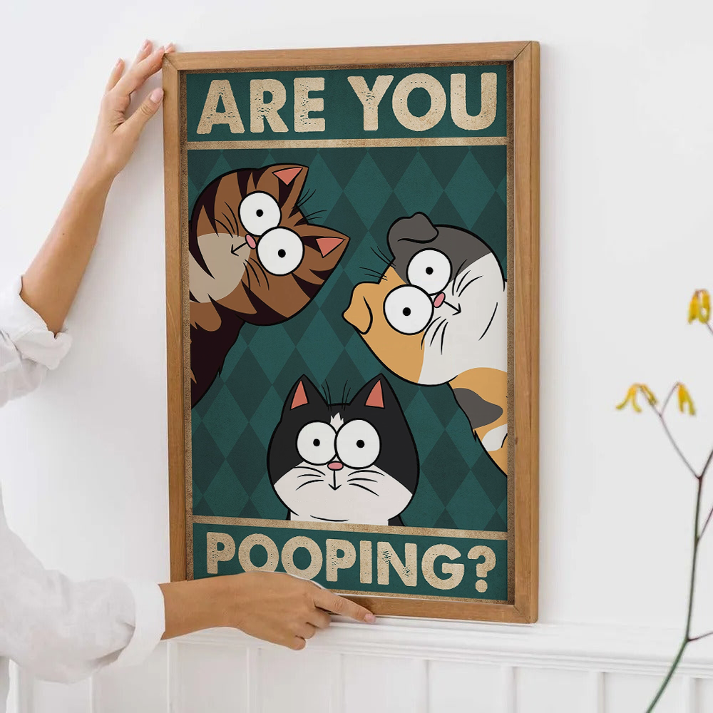 Are You Pooping? - Personalized Canvas Print - Gift for Dog Lovers, Cat Lovers, Pet Lovers