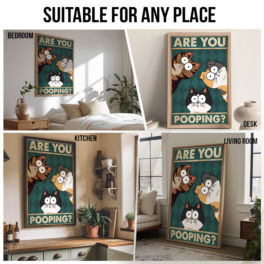 Are You Pooping? - Personalized Canvas Print - Gift for Dog Lovers, Cat Lovers, Pet Lovers