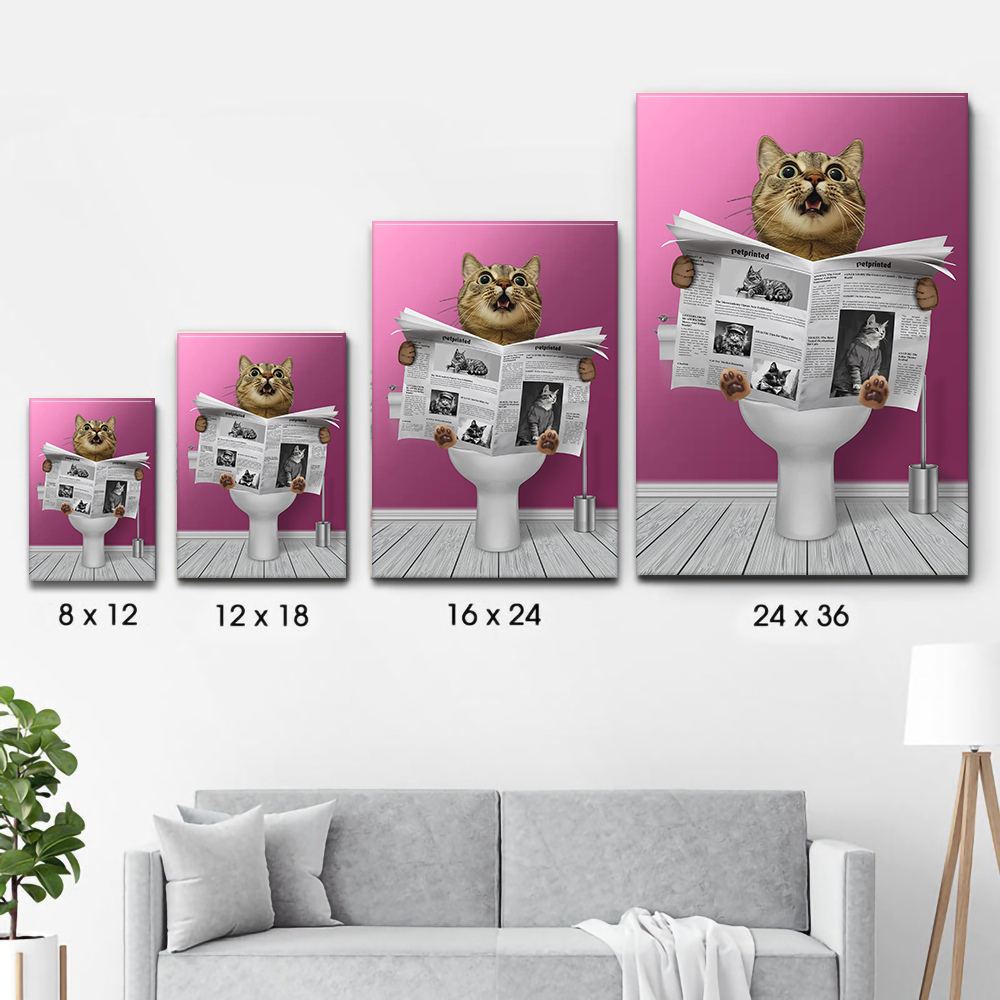 Custom Photo Important meeting Cat Lovers - Personalized Canvas Prints - Gift for Dog Lovers, Cat Lovers, Pet Lovers