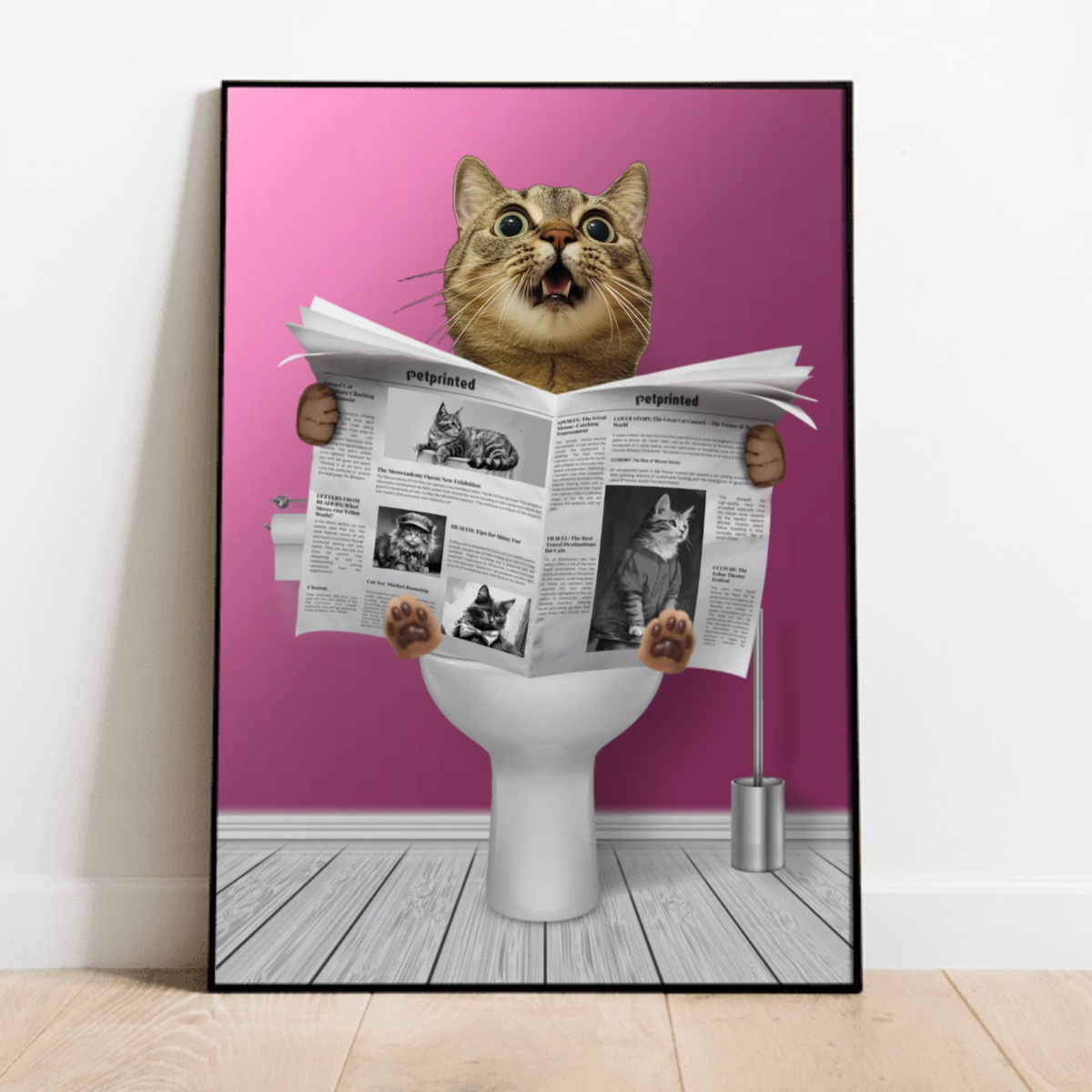 Custom Photo Important meeting Cat Lovers - Personalized Canvas Prints - Gift for Dog Lovers, Cat Lovers, Pet Lovers