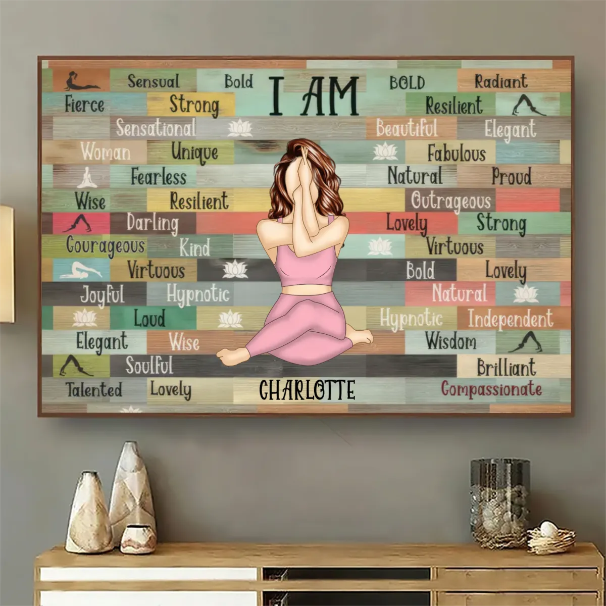 I Am Yoga Girl - Personalized Horizontal Canvas - Gift For Yoga Lovers, Mental Health Gifts