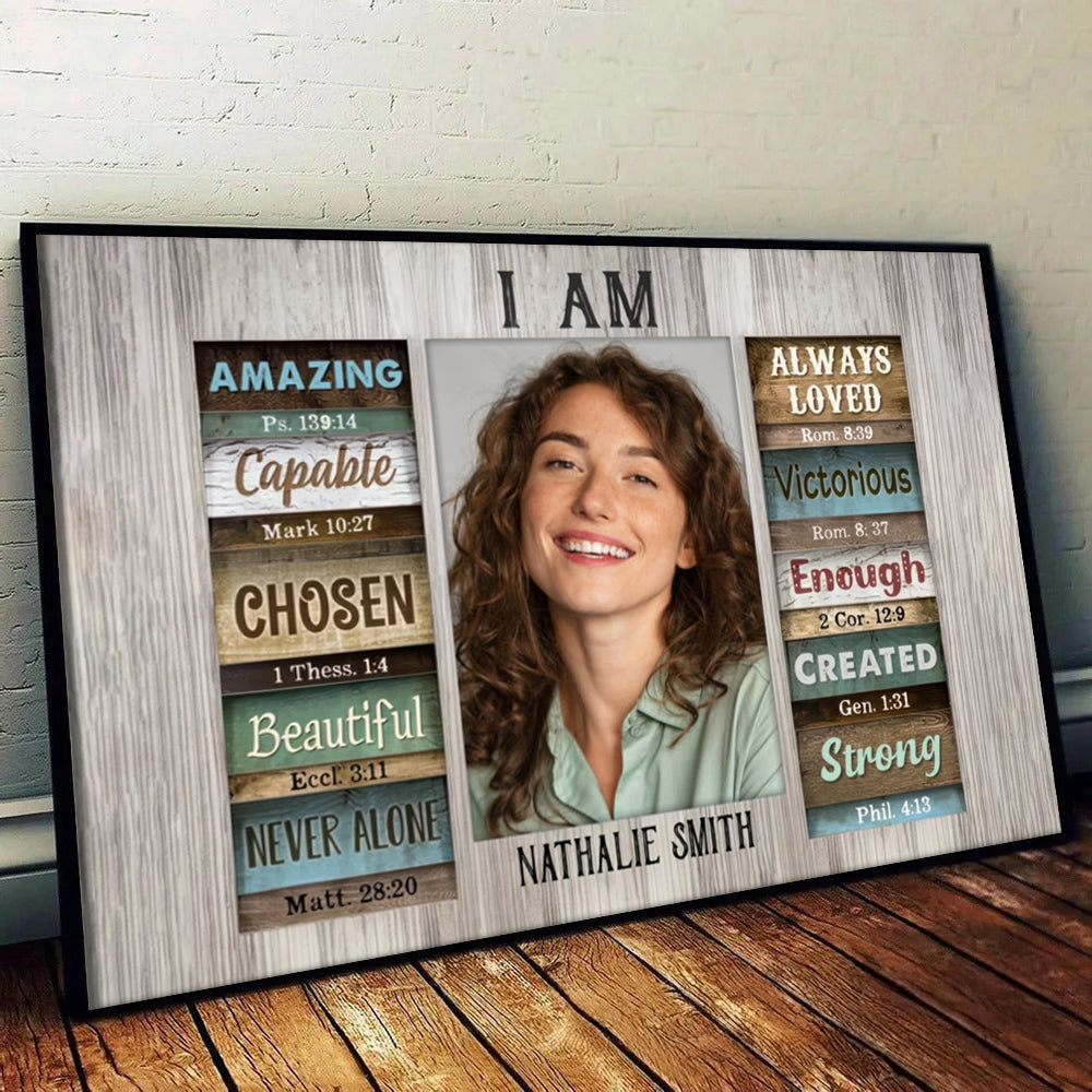 Christian God Says You Are - Personalized Canvas - Christian Gift, Bible Verses