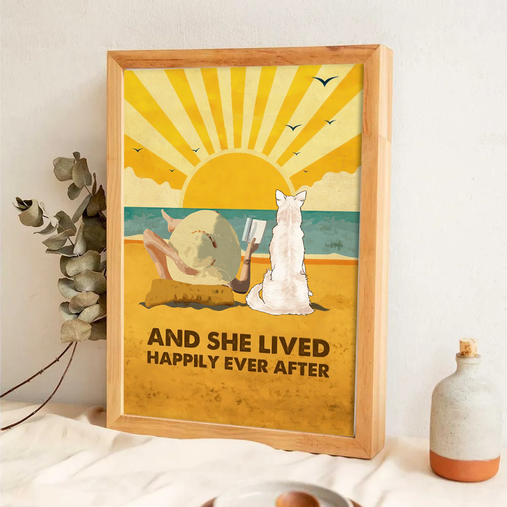 Dog Happily Ever After - Personalized Canvas Print - Gift for Dog Mom, Dog Lovers, Dog Owners
