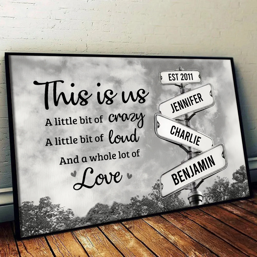 This Is Us, Full Of Love Family - Personalized Canvas - Gift For Family Members, Mom and Dad