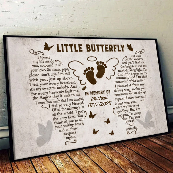 Custom Miscarriage Memorial Gift - Personalized Canvas - Pregnancy Loss, Baby Loss Wall Art
