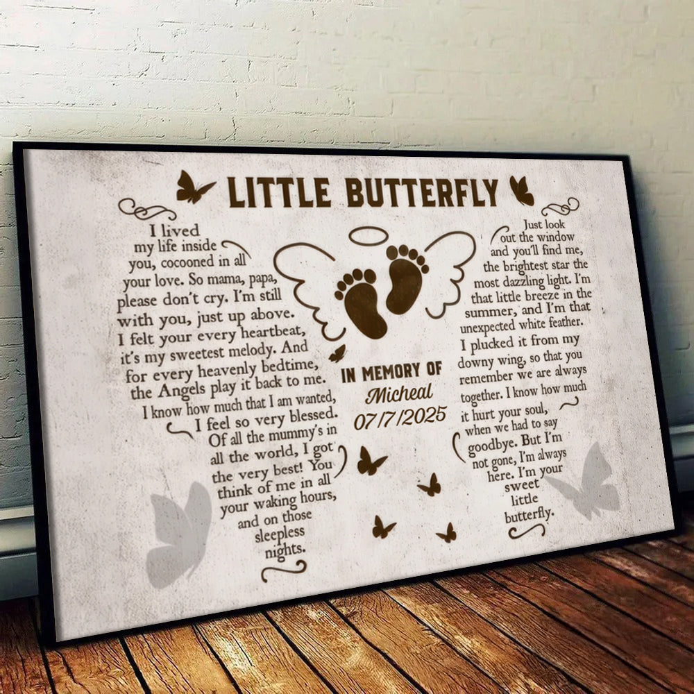 Custom Miscarriage Memorial Gift - Personalized Canvas - Pregnancy Loss, Baby Loss Wall Art