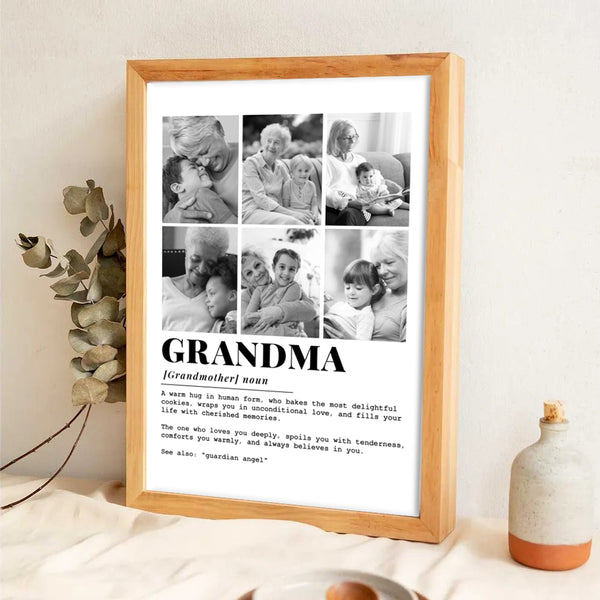 Custom Photo Grandma Definition - Personalized Canvas - Mother's Day Gift For Grandma, Grandmother, Nana