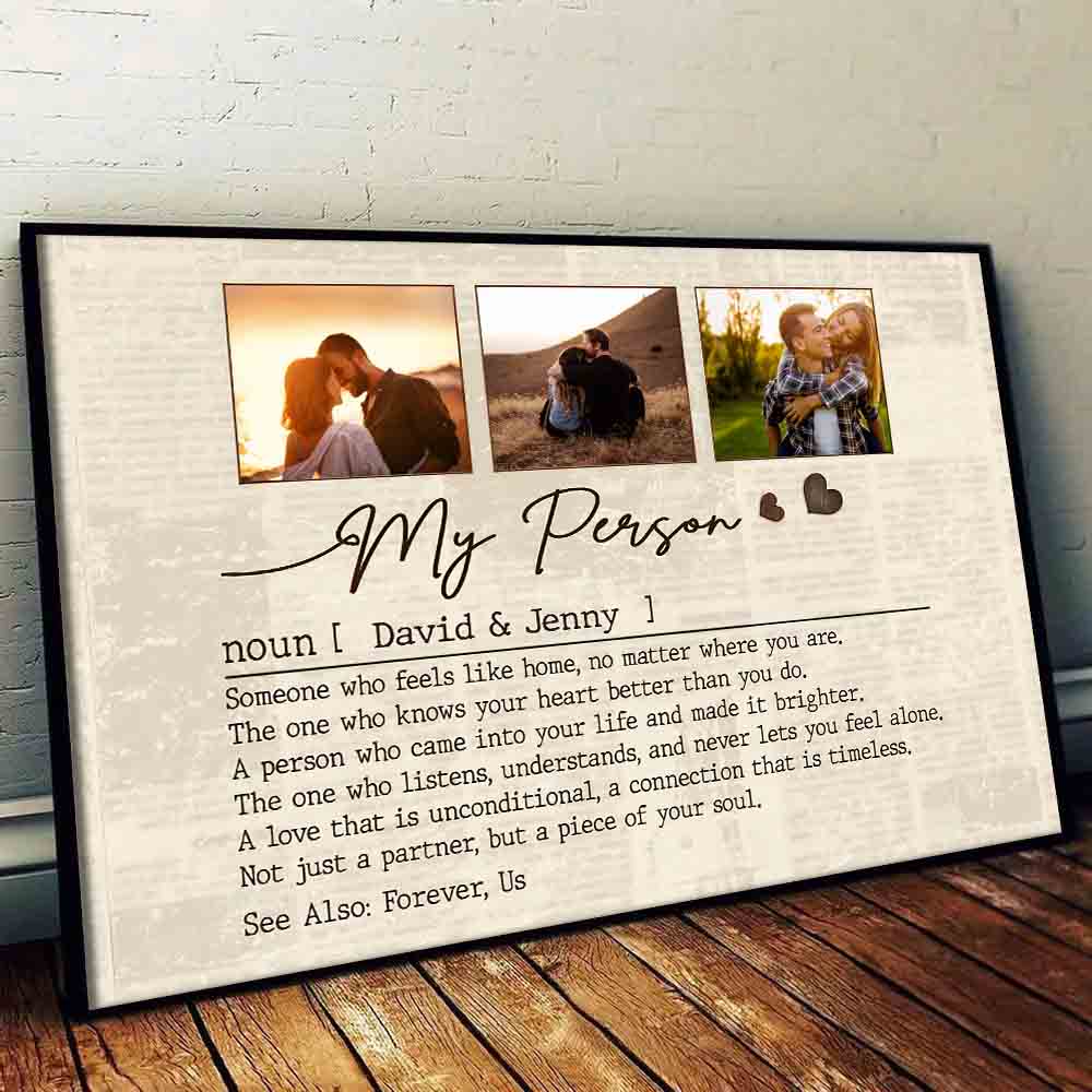 Custom Photo Couple My Person - Personalized Canvas Prints - Gift For Her/Him, Husband/Wife, Couples on Anniversary, Valentine's Day