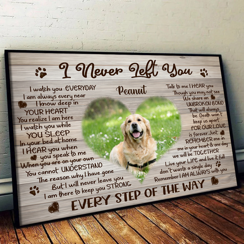 Custom Photo The Moment That You Left Me - Personalized Canvas - Memorial Gift For Dog Lovers, Cat Lovers, Pet Lovers