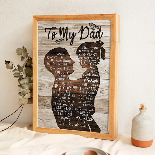To My Dad Gift For Dad From Daughter - Personalized Canvas - Gift For Gift For Dad, Father's Day