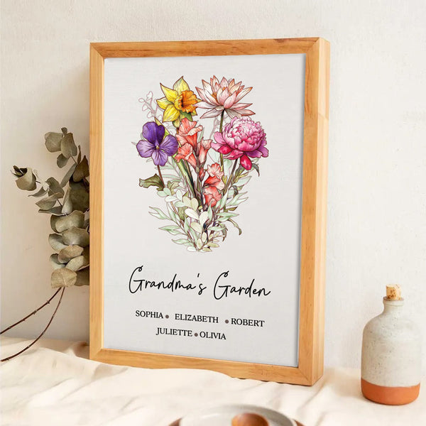 Blooming Stories Of Generations - Personalized Vertical Canvas - Family Gift For Grandma, Grandpa, Grandparent