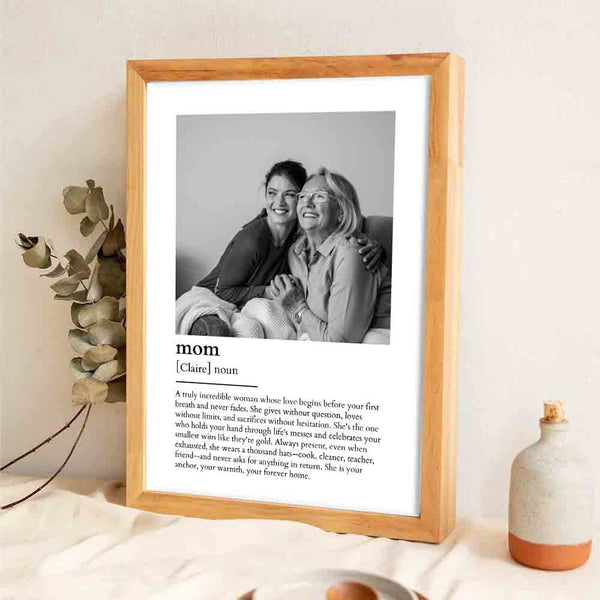 Custom Photo Mom Definition - Personalized Canvas Prints - Mother's Day Gift For Mom, Mum, Mommy