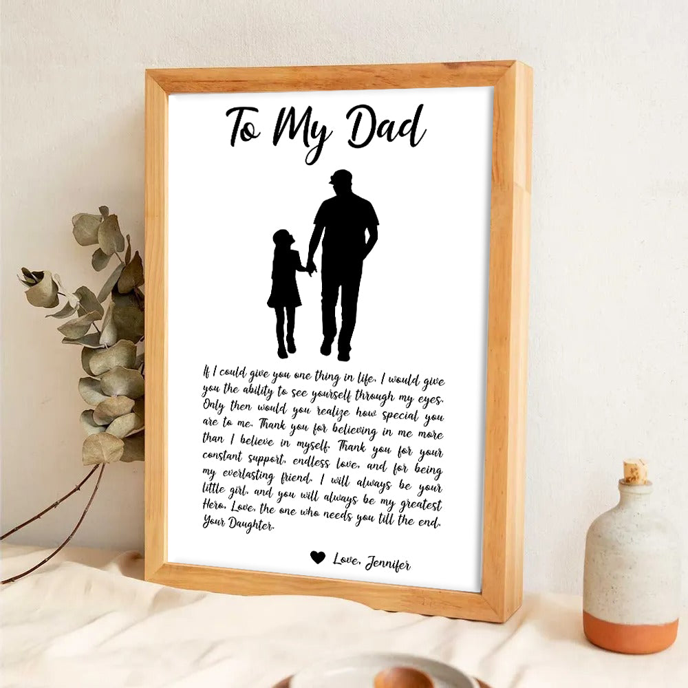 From Daughter To My Dad - Personalized Canvas - Father's Day Gift, Birthday Gift For Dad, Daddy
