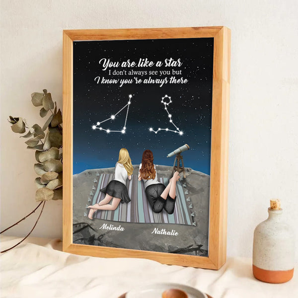 To My Bestie - I Know You Are Always There - Personalized Canvas Print - Gift For Her, Besties, Friends, Sister