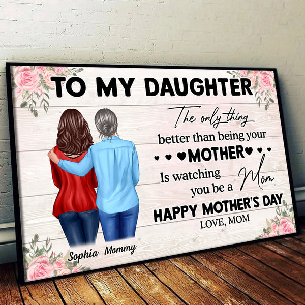 To My Daughter From Mom - Personalized Canvas - Mother's Day Gift For Daughter
