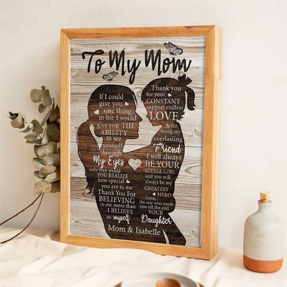 To My Mom Gift For Mom From Daughter - Personalized Canvas - Gift For Mom, Mother's Day