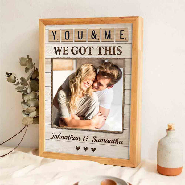 Custom Photo Couple Together Is Our Favorite Place To Be - Personalized Canvas Prints - Gift For Her/Him, Wife/Husband, Girlfriend/Boyfriend on Anniversary, Valentine's Day
