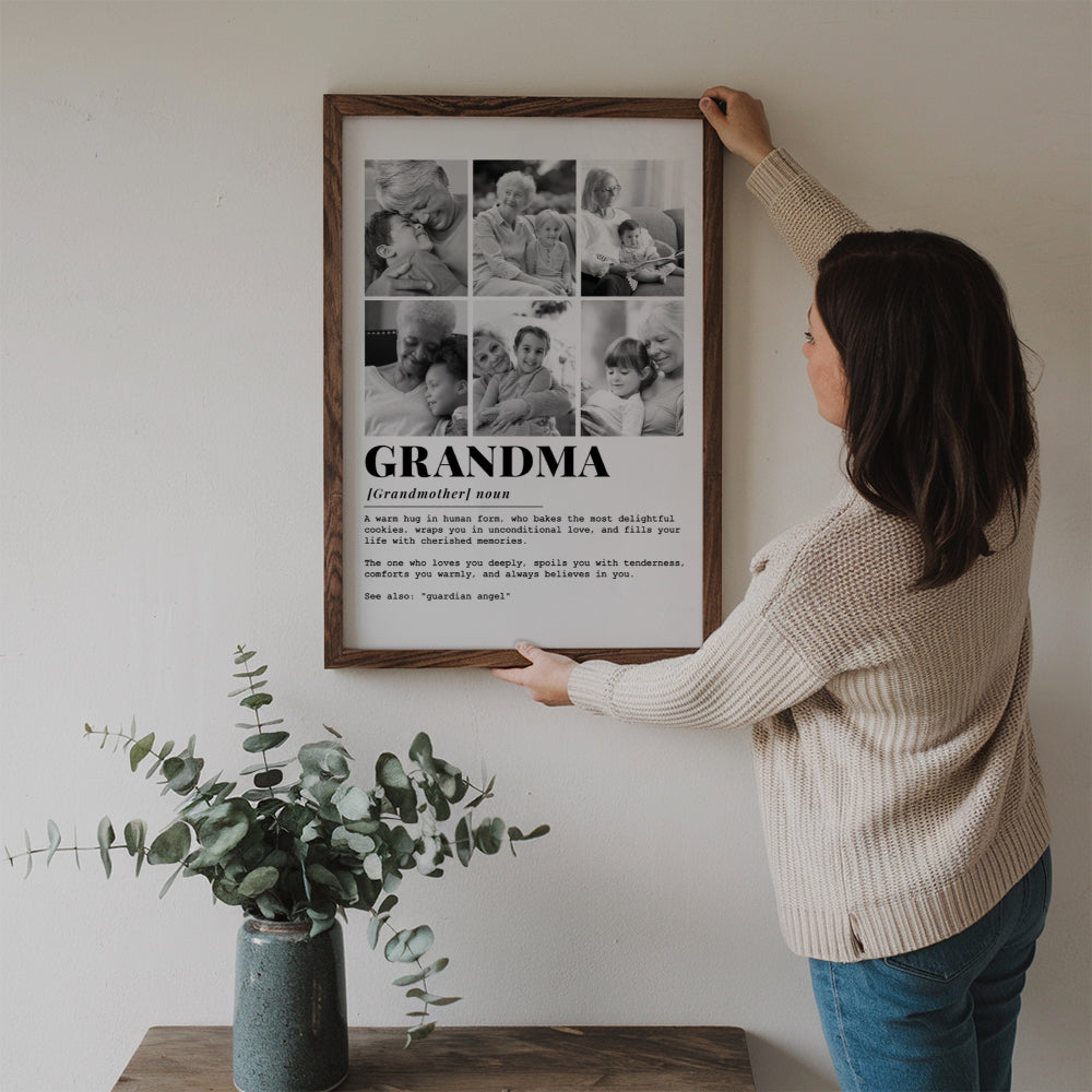 Custom Photo Grandma Definition - Personalized Canvas - Mother's Day Gift For Grandma, Grandmother, Nana