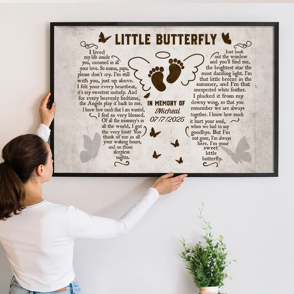 Custom Miscarriage Memorial Gift - Personalized Canvas - Pregnancy Loss, Baby Loss Wall Art