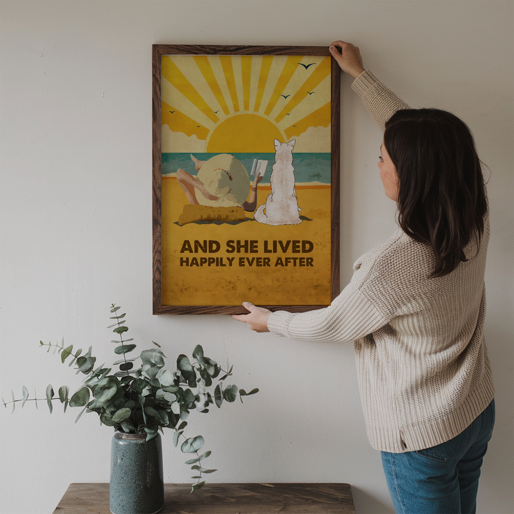 Dog Happily Ever After - Personalized Canvas Print - Gift for Dog Mom, Dog Lovers, Dog Owners