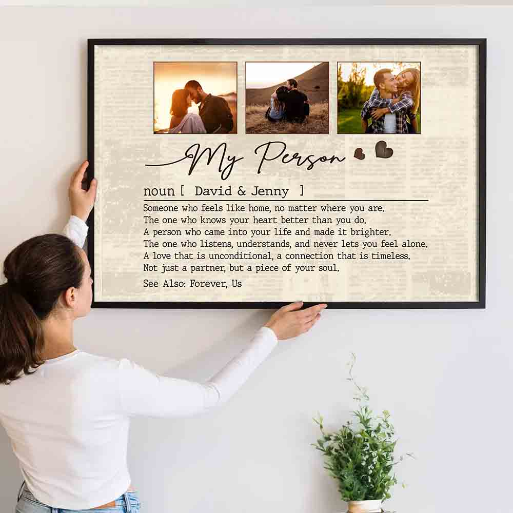 Custom Photo Couple My Person - Personalized Canvas Prints - Gift For Her/Him, Husband/Wife, Couples on Anniversary, Valentine's Day