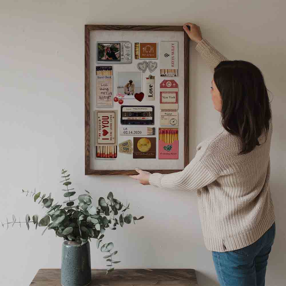 Custom Photo Romantic Couple Matchbox Art - Personalized Canvas Prints - Gift For Her/Him, Wife/Husband, Girlfriend/Boyfriend on Anniversary, Valentine's Day