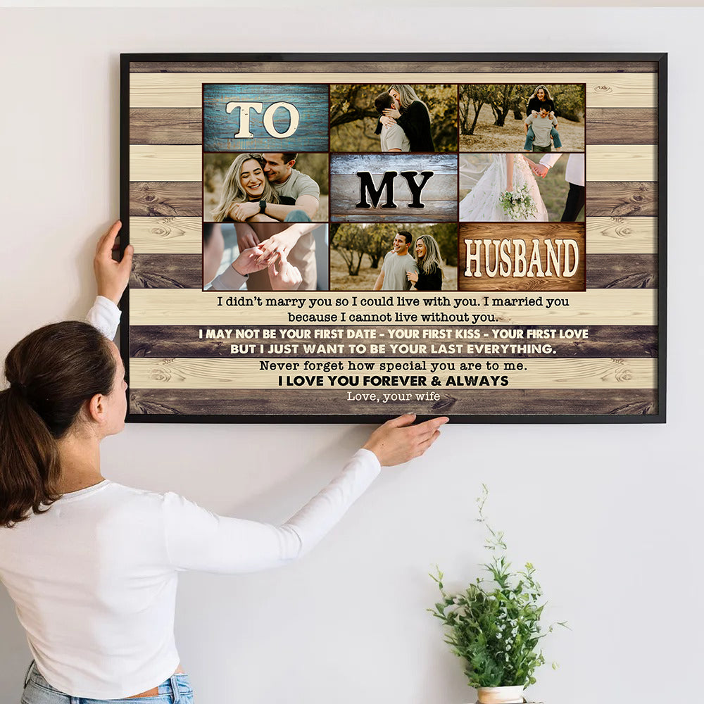 Custom Photo To My Husband - Personalized Canvas - Father's Day Gift, Birthday Gift For Husband