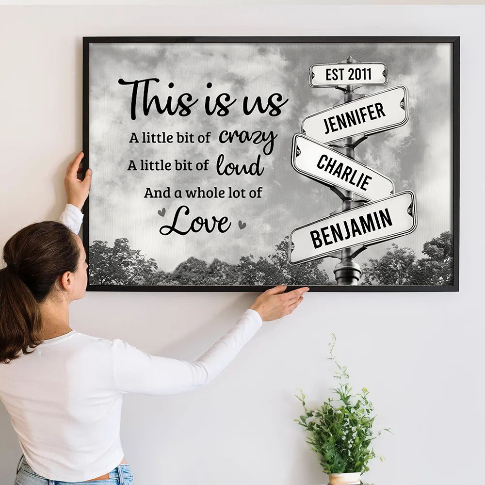 This Is Us, Full Of Love Family - Personalized Canvas - Gift For Family Members, Mom and Dad
